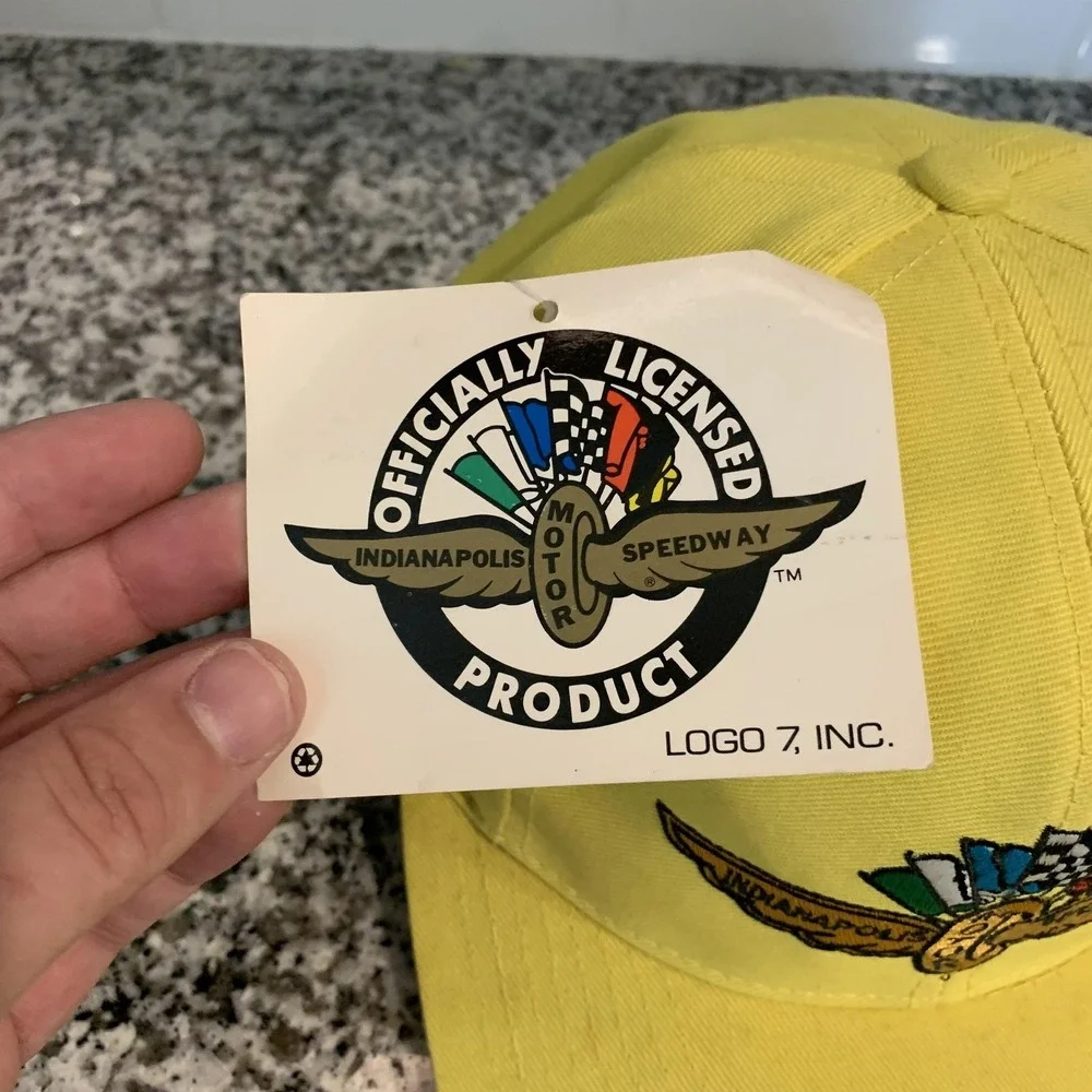 Vintage Indianapolis Motor Speedway Hat Cap Snap Back Mens One Size Logo 7 FLAWS